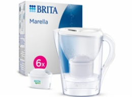 Brita Marella Cool white + 6 Maxtra Pro All-In-1 filtrační konvice, 2,4 l, indikátor výměny filtru, 6x filtrační patrona