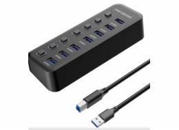 USB 3.2 Superspeed HUB 7-portový s vypínači portů