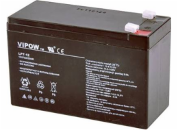 Olověný bezúdržbový akumulátor VIPOW 12V/7Ah, Faston F1 - 4,7mm (151x65x94mm)