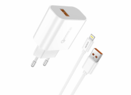 Rychlonabíječka Foneng 1x USB QC3.0 EU46 + kabel USB Lightning