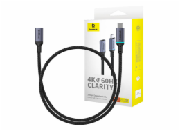 Prodlužovací kabel Baseus High Definition USB-C Male to Female 10Gb/s, 0,5m (černý)