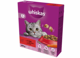 WHISKAS with delicious beef - suché krmivo pro kočky - 800g