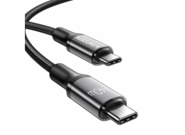 Rychlonabíjecí kabel Rocoren USB-C na USB-C Retro Series 2m 240W (šedý)