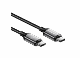 Rychlonabíjecí kabel Rocoren USB-C na USB-C Retro Series 2m 100W (šedý)