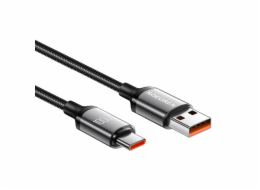 Rychlonabíjecí kabel Rocoren USB-A na USB-C Retro Series 1m 100W (šedý)