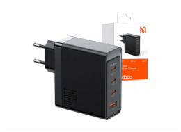 Nástěnná nabíječka McDodo GAN 3xUSB-C + USB, 100 W (černá)