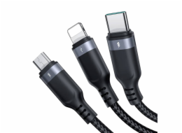 Kabel USB Multi-Use Joyroom S-1T3018A18 3w1 / 3,5A / 1,2 m (černý)