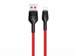 Kabel USB na USB-C XO NB55 5A, 1 m (červený)