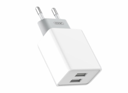 Nabíječka XO L65, 2x USB + kabel USB (bílá)