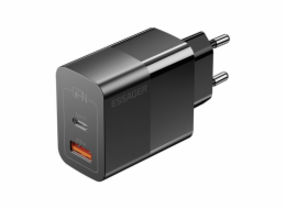 Nabíječka USB-C+USB-A 33W Essager GaN (černá)