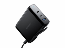 Essager GaN 2xUSB-C+USB-A 140W dokovací stanice EU (černá)