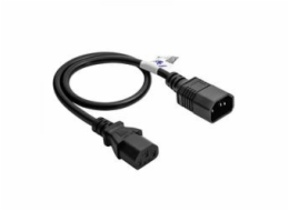 Akyga kabel prodlužovací napájecí k PC, 250V, IEC C13 / C14, 0,5m