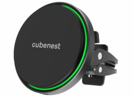 CubeNest S1C0 bezdrátová magnetická nabíječka MagSafe do ventilace, 15 W max.,USB-C, podpěťová, přepěťová ochrana
