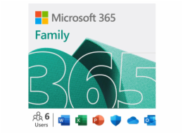 Microsoft Office 365 Family 6 User EN pro PC a MAC, kancelářský software