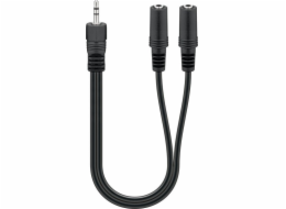 goobay kabel 3,5mm zástrčka > 2x 3,5mm zásuvka