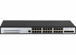 Extralink Chiron Pro | PoE přepínač | 24x RJ45 1000Mb/s PoE 4x SFP+ L3 spravovaný 370W