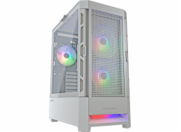 COUGAR PC skříň AIRFACE RGB White Mid Tower Mesh Front Panel 2 x 140mm ARGB Fans 1x 120mm ARGB Fan TG Le