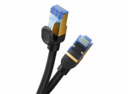 Opletený síťový kabel cat.7 Baseus Ethernet RJ45, 10Gbps, 8m (černý)