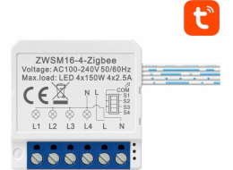 Chytrý spínací modul ZigBee Avatto ZWSM16-W4 TUYA