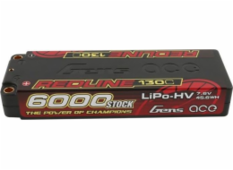 Gens ace Redline Series 6000mAh 7.6V 130C 2S2P HardCase 57# HV Lipo Battery