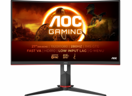 AOC MT VA LCD WLED 27" C27G2Z3/BK - VA panel, 1920x1080, 280Hz, 2xHDMI, DP, nast vysky, zakriven