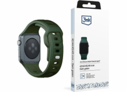 3mk Silicone Watch Strap pro Apple 42/44/45/49 mm Dark Green