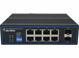 AVIZIO Switch 8x RJ45 PoE 1Gb/s + 2x SFP Uplink 1Gb/s