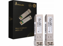 Extralink SFP+ 10G 2-balení | Modul SFP+ | 10Gbps LC/UPC 850nm 300m multirežim DOM