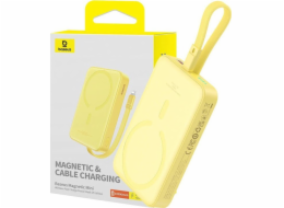 Powerbanka Baseus Magnetic Mini 10000mAh, USB-C 20W MagSafe (žlutá)