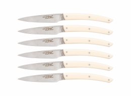 Jean Dubost Laguiole 6 pcs. Knife Set, Acrylic Ivory