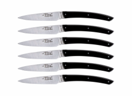 Jean Dubost Laguiole 6 pcs. Knife Set, Acrylic Black