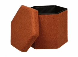 Pouf Atmosphera Teddy 197356B, oranžový 46 cm x 40 cm x 38 cm