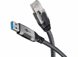 goobay Ethernetový kabel USB-A 3.2 Gen1 samec > RJ-45 samec, LAN adaptér