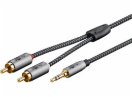 audio adaptérový kabel goobay Plus AUX 3,5mm jack > stereo cinch konektor