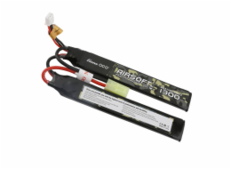 Gens ace 25C 1300mAh 2S1P 7.4V Saddle Airsoft Gun Lipo Battery with mini Tamiya Plug