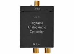 NEDIS digitální audio převodník/ vstup 1x digitální RCA / 1x TosLink/ výstup 1x (2x RCA) / 1x 3,5 mm / černý