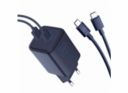 3mk Hyper Charger PD 45W+USB Cable C to C Black