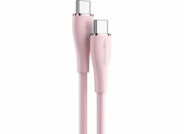 USB-C 2.0 to USB-C Cable Vention TAWPF 1m, PD 100W, Pink Silicone