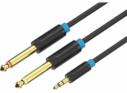 Audio Cable 3.5mm TRS to 2x 6.35mm Vention BACBH 2m (black)