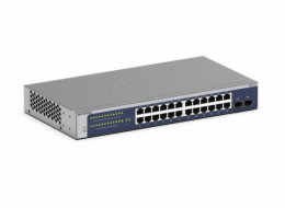 Netgear 24-Port Gigabit Ethernet Smart Switch with 2 SFP Ports - GS724Tv6