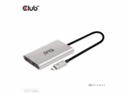 Club3D Video hub Thunderbolt 3 na 2x DP, Dual 4K60Hz nebo Single 8K60Hz/4K120Hz