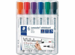 STAEDTLER Popisovače na bílou tabuli "Lumocolor 351", 6 barev, 2 mm, kulatý hrot 351 WP6-1