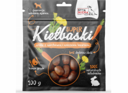 SYTA MICHA Great sausages with rabbit, carrot and dandelion - pamlsek pro psa - 100g