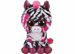 Meteor Mascot Beanie Boos Flippables Sequin Zebra Zoe 15cm