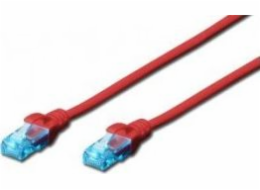 Digitus DIGITUS CAT 5e U-UTP patch kabel PVC AWG 26/7 délka 25m barva červená