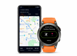 Manta Activ X GPS sportovní chytré hodinky černé + oranžový řemínek