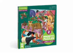 Mudpuppy Magnetické puzzle Safari a džungle 2x20 dílků