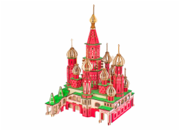 Woodcraft Dřevěné 3D puzzle Chrám Vasila Blaženého barevný