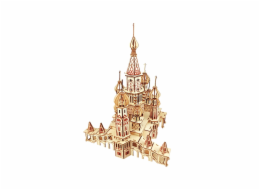 Woodcraft Dřevěné 3D puzzle Chrám Vasila Blaženého přírodní