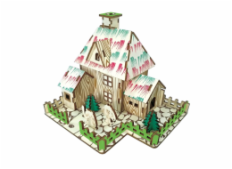 Woodcraft Dřevěné 3D puzzle Čarodějnická chýše